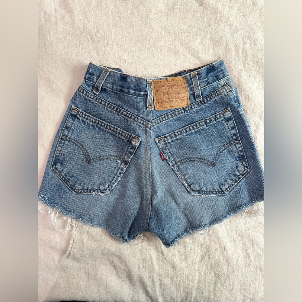 Vintage Levi - Denim Blue Shorts - Picture 4 of 4
